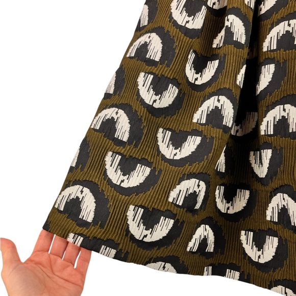 Anthropologie Hunter Dixon by Hunter Bell Adette Dress Olive Green Black Sz 2 - Picture 9 of 13